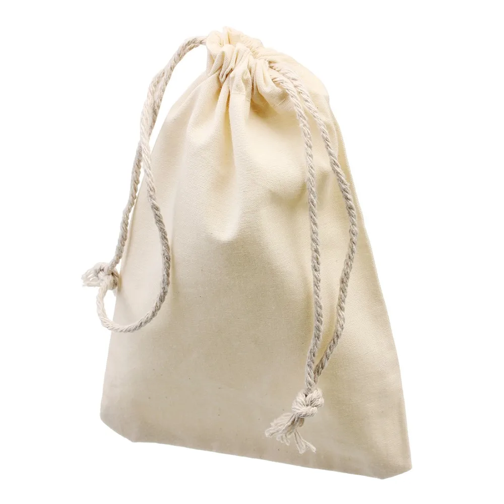 fine linen cotton storage bag small drawstring promotion gift