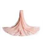 2019 latest long chiffon solid color plain dyed hijab scarf