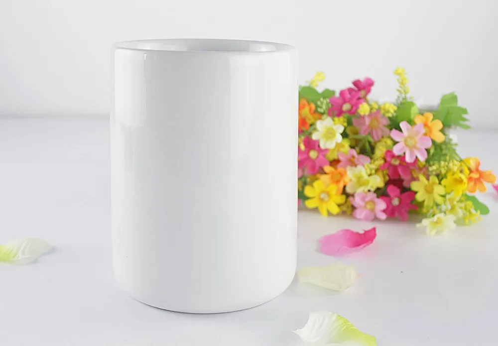 Pure White Porcelain Cylinder Elegant Flower Vase Wholesale Cheap