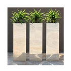 garden stainless steel metal mirror planter pots