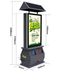 ZMsigns New style trash bin with solar powered advertising light box