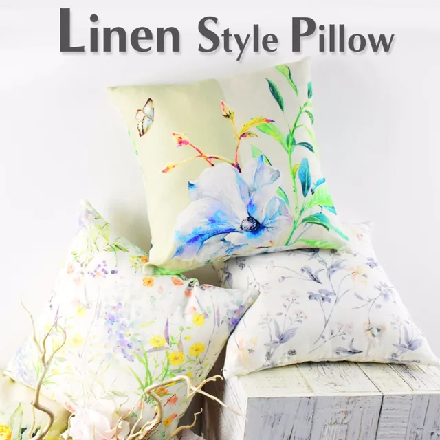 Disposable throw pillow case home decorative 100% linen