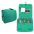 Custom Package Practical Functional Wholesale Polyester Zip Closure Portable Mens Travel Waterproof Toilet Wash Bag
