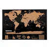 2019 Large Travel scratch off world map printing with US States and Canada State