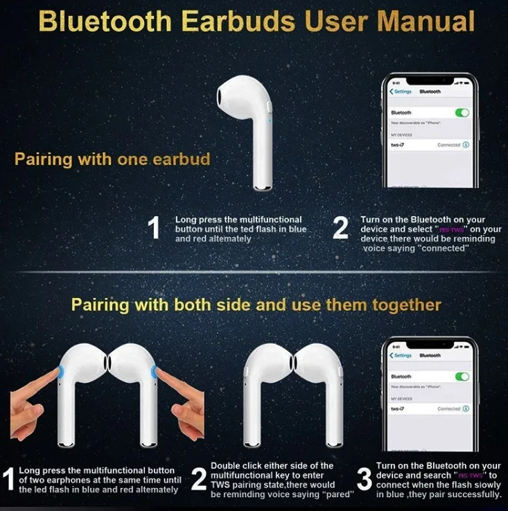i12 i13TWS 2019 new best selling mobile phone headset earphones wireless earbuds i88 - ANKUX.COM