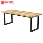 Foshan wood high top dining room long dining table for restaurant