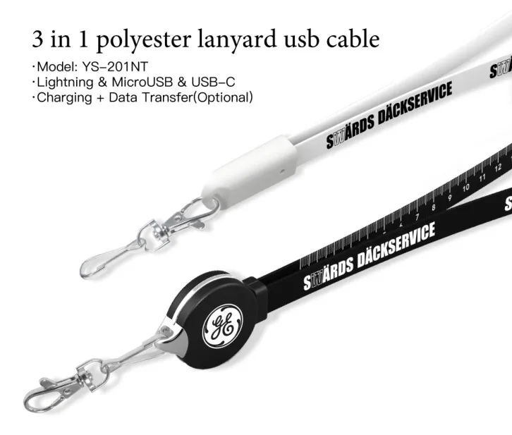 2019 top seller on Amazon CE ROHS FCC promotional gift 3 in 1 usb cable keychain for iphone for Android for type C - ANKUX.COM