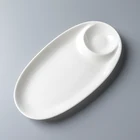 11-14 inch oval plates with sauce dish High Quality turkish ceramic plates dishes restaurant divided dinner plates ceramic