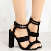 Women Fish Mouth Platform Thick Chunky High Heels Wedge Sandals Buckle Strap Sandals Shoes
