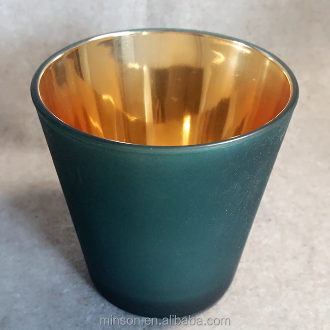 wholesale luxury scented candle glass holder recycled glass