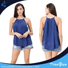 Summer design tencel custom size sexy halter neck tops online for women casual