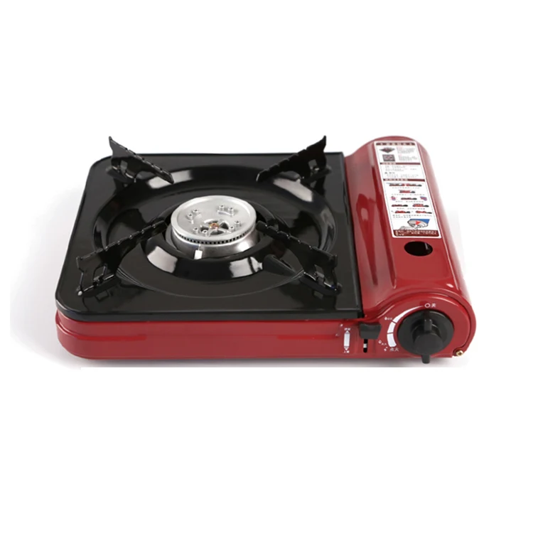 2018 Mini Camping Outdoor Hiking Topflame Red Portable Butane Gas Stove Survival Kit Gas Stoves