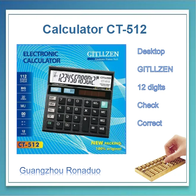 Ct512 Calculator With Backlight,Cosmetic Calculator,Low Price