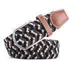 Logo Customization Belts Elastic Belt Men Wholesale Custom Knitted Belts Men Stretch Elastic Braided Belt
