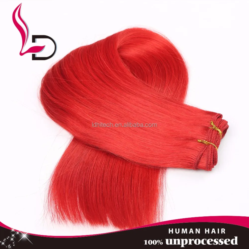 Unprocessed Bright Orange Virgin Brazilian Hair Weaving Wholesale