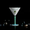 Cheap fancy handpainted gift martini glassware for promotion