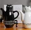 2018 Hot Sale Cartoon Cat Modern home goods ceramic hand painted souvenirs decorative coffee porcelain tea pot