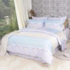 Soft endless curve printed queen bedding set cotton bed sheets