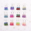 Fashion Craft Resin glitter colorful gummy bear Drop Earrings For Women Japan/Korean Fashion Jewelry Wholesale