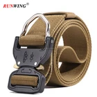 custom military Nylon webbing belt with cobra bucle for men