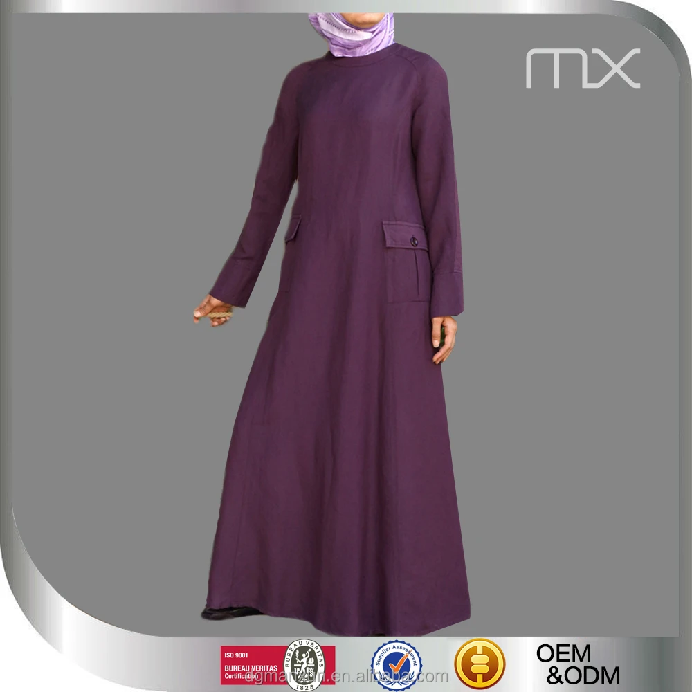 Pretty Baju Model  Muslim Abaya Pocket Simple Islamic Women 