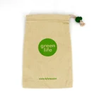 Customized 340gsm100%cotton canvas storage bag drawstring bag silk printing gift bag for promotional