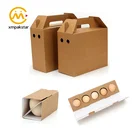 Custom eco friendly corrugated carton Kraft package recycled paper egg pack box