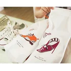 Custom Silk Screen Printing Drawstring Canvas Shoe travel bag storage bag