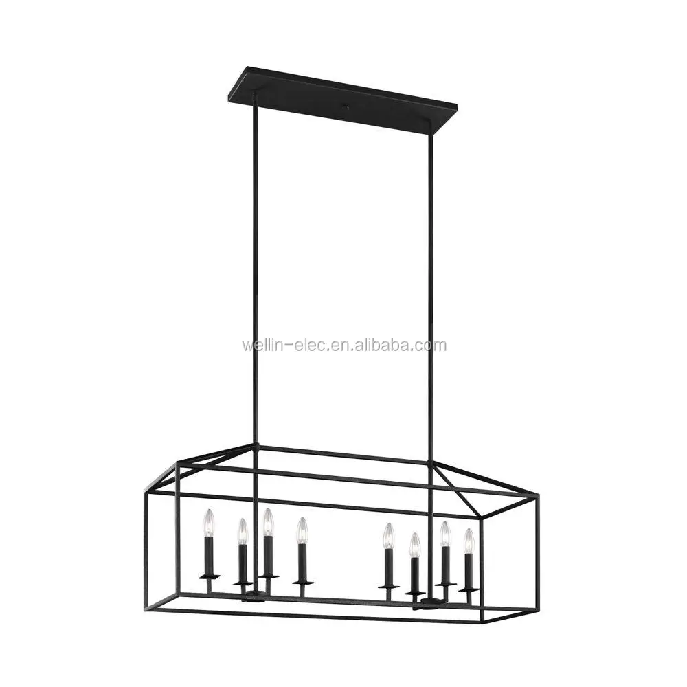 Eight Light Kitchen Hall Foyer Island Pendant Carriage Lanterns