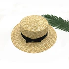 Wide Brim Printed Sun Floppy sun protection floppy boater summer hats wide brim summer beach women paper straw hat