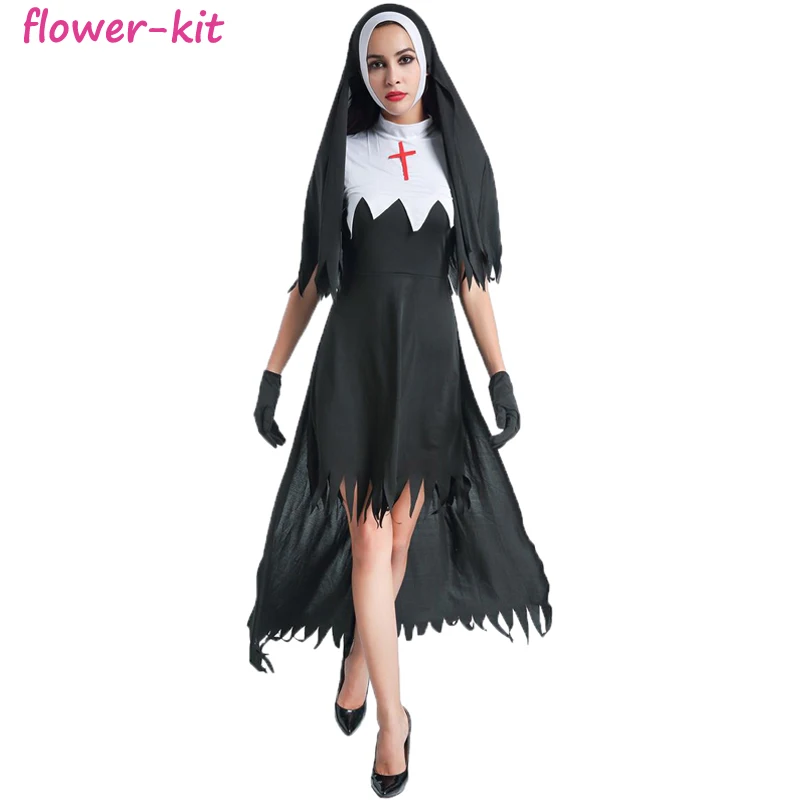 New Sexy Impertinente Nun Ladies Fancy Dress Halloween Costume