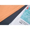100% cotton washed poplin orange and black color solid color soft and smooth fabric