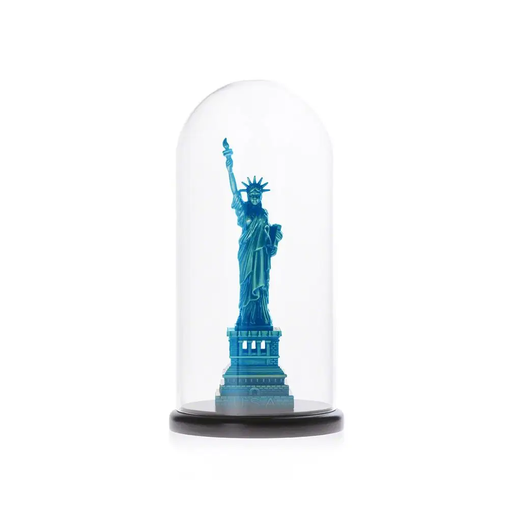Small Glass Display Dome With Wood Base D10 x H25cm