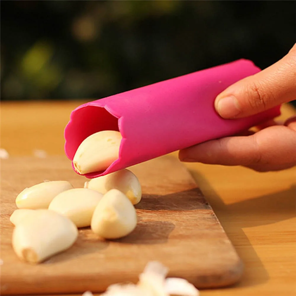 Magic Silicone Garlic Peeler Peel Easy To Use Perfect Kitchen Tool Color Random Drop Practical Healthy Silicone Garlic KC1021
