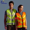 Flashing Hi Vis Security LED Worker Construction Safety Vest Reflector with Zipper