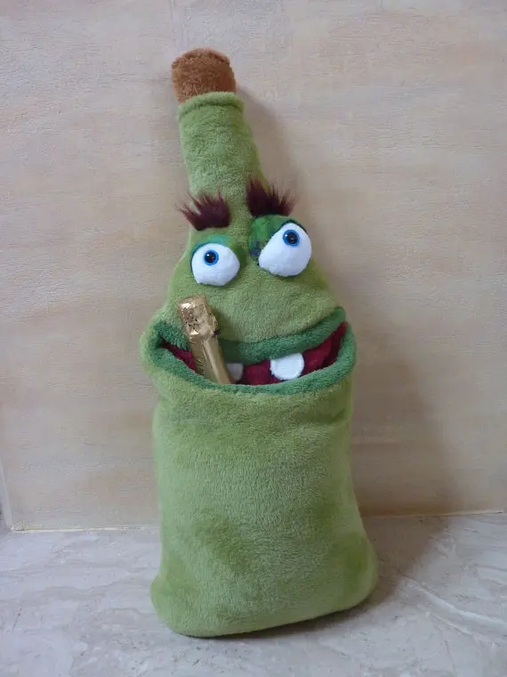 funny monster pillow, green plush toy,, home decoration, gift