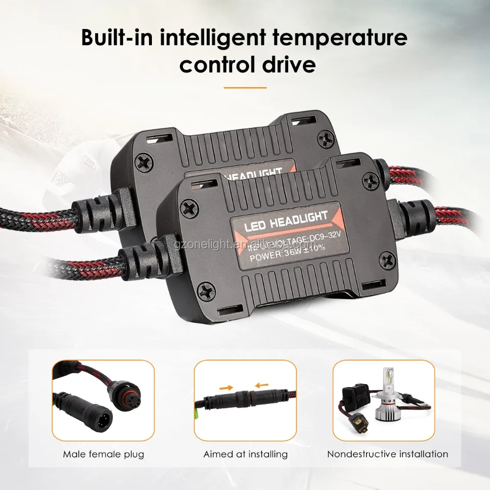 F2 led headlight 36w 6000lm