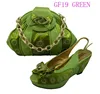 GF19 matching green shoes and bags popular sequins matching shoes and bags