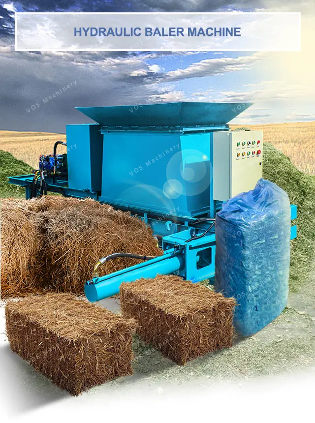 Hydraulic Press Corn Silage Packing Machine Horizontal Square Hay