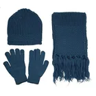 winter items knitting needles beanie and scarf set