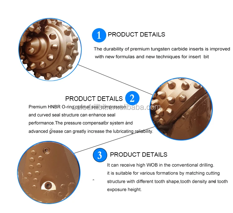 tricone bit cutter details