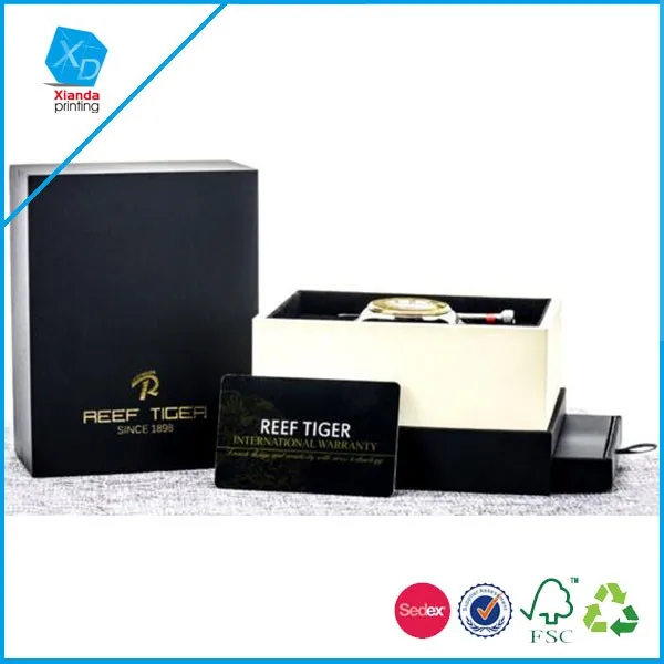 men original watch box black packaging case gift