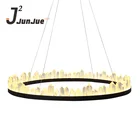 Brand New Black Round Crystal Candle pendant light 1190