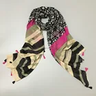custom new acrylic long soft printed ladies scarf