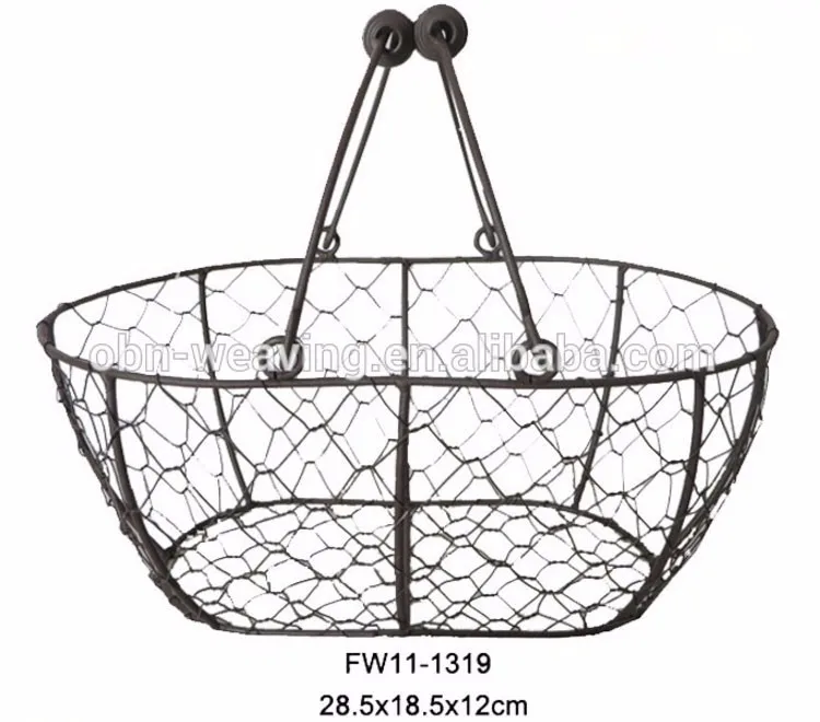 Decorative Empty Wire Gift Basket Wholesale With Handle Buy Wire Gift