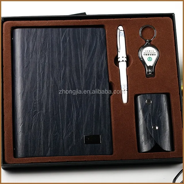 custom promotional binder organizer notebook gift set business