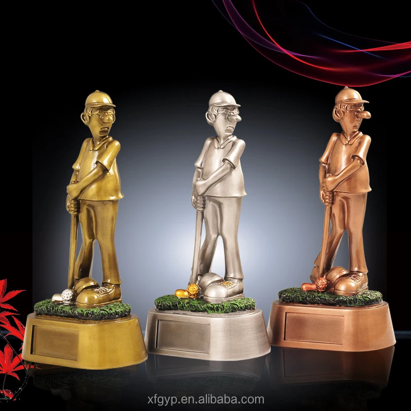 Resin Golfer Figurines,Funny Golf Statue Trophy Awards Buy Resin