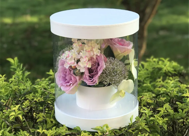 Manufacturer wholesale transparent round flower box