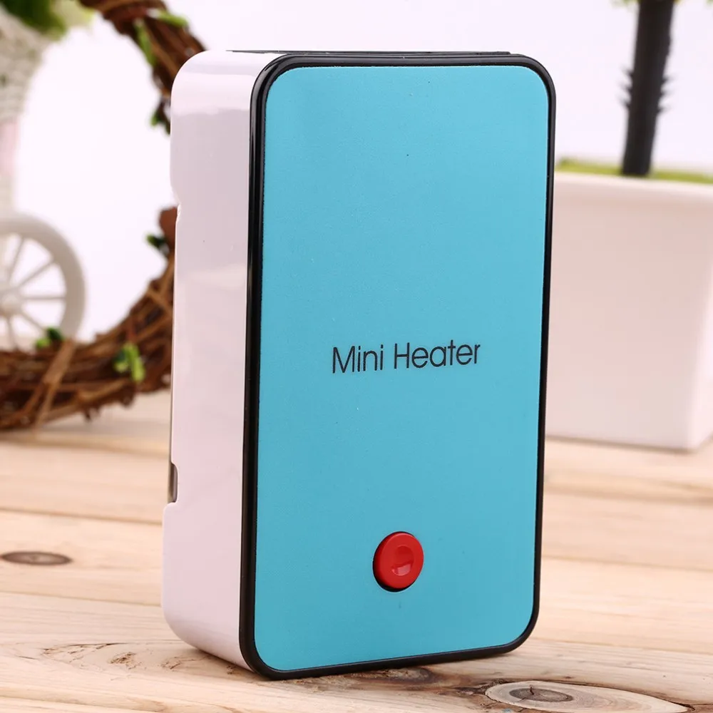 Hot Handheld Mini Heater Desktop USB Heater Electric Heater Portable Office-blue New