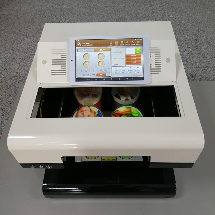 4 Cups Android System Cappuccino 3d Let's Edible Cake Selfie Latte Art Printing Machine Coffee Printer Face Machine Price